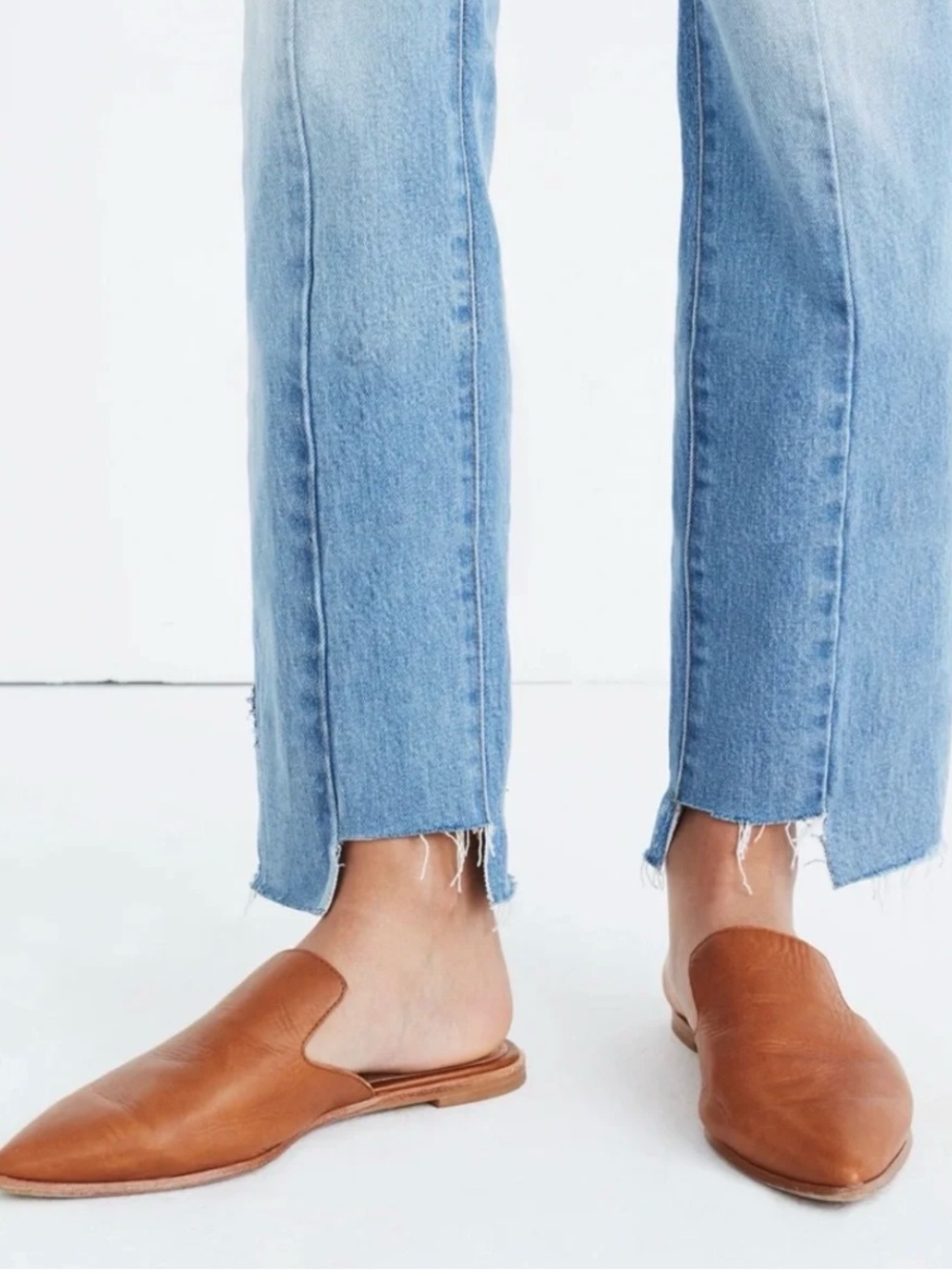 Madewell The Gemma Leather Mule in English Saddle